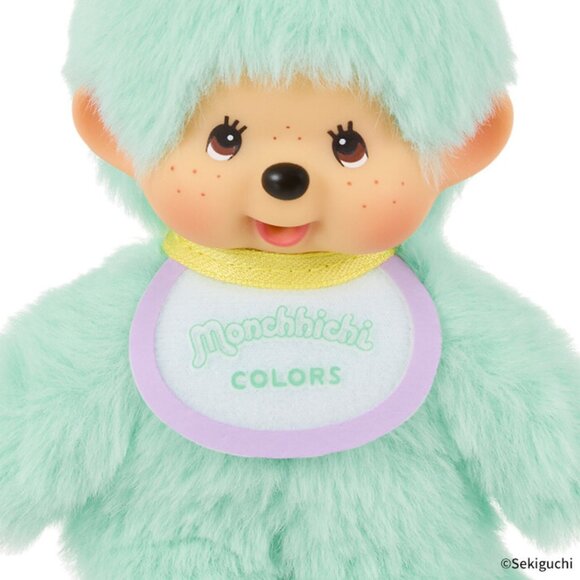 NEW SEKIGUCHI Monchhichi Colors Neon Green Plush Mascot Keychain - Picture 4 of 5